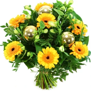 Bloemen Bestellen En Laten Bezorgen, Goedkoop & Snel! 9 Voordeel kerstboeket goud - geel