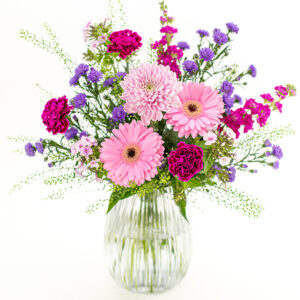 Roze & paars veldboeket