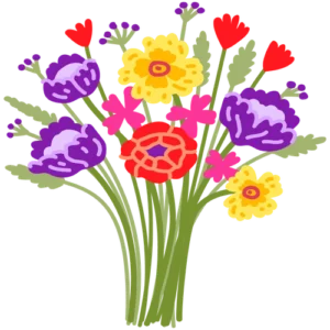 Gemengd boeket bonte bloemen