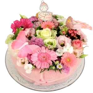 Geboorte meisje bloementaart