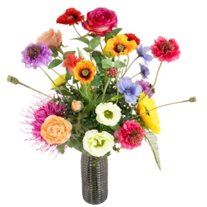 Kunstbloemen Plukboeket bont