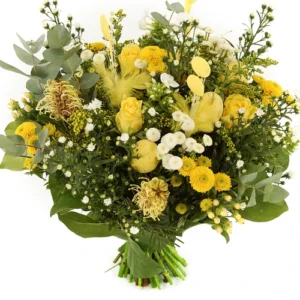 Luxe paasbloemen geel en wit
