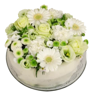 Wit groene bloementaart