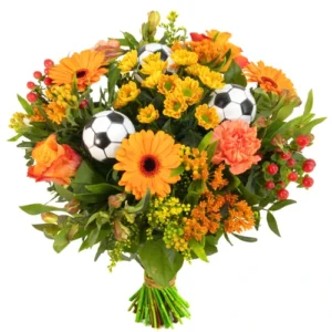 Bloemen Bestellen En Laten Bezorgen, Goedkoop & Snel! 2 Voetbal boeket oranje