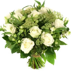 Bloemen Bestellen En Laten Bezorgen, Goedkoop & Snel! 4 Witte rozen en bloemen