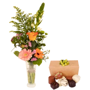 Mini plukboeketje + bonbons