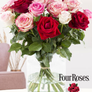 Rozenboeket roze-rood