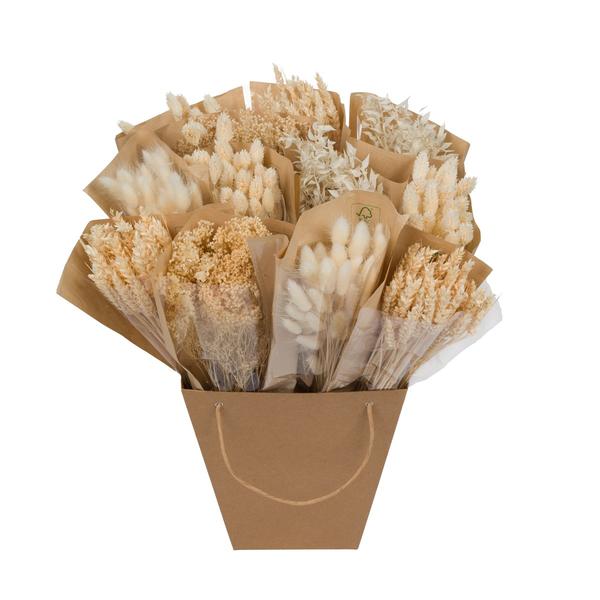 Droogbloemen - Dried Mono Mix - White - ↕50cm 1 Droogbloemen - Dried Mono Mix - White - ↕50cm