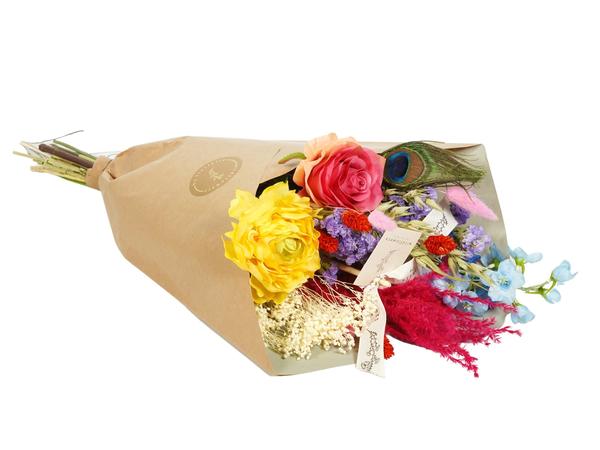 Droogbloemen & Zijde - Dried & Silk Summer Party - ↕55cm 1 Droogbloemen & Zijde - Dried & Silk Summer Party - ↕55cm